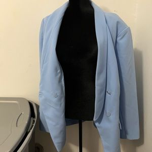 Powder blue suit jacket